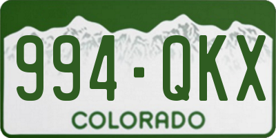 CO license plate 994QKX
