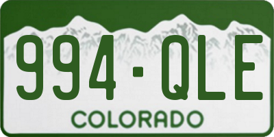 CO license plate 994QLE