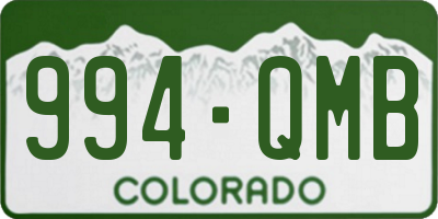 CO license plate 994QMB