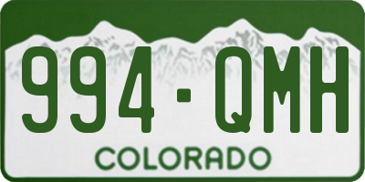 CO license plate 994QMH
