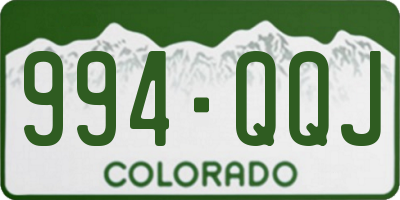 CO license plate 994QQJ