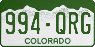 CO license plate 994QRG