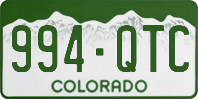 CO license plate 994QTC