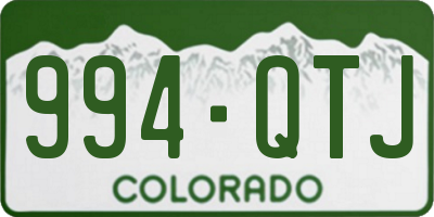 CO license plate 994QTJ