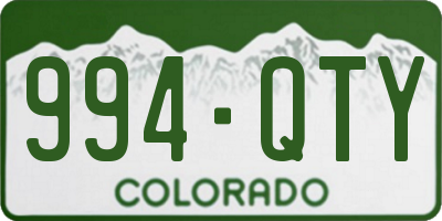 CO license plate 994QTY