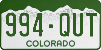 CO license plate 994QUT