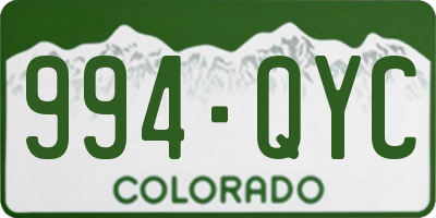 CO license plate 994QYC