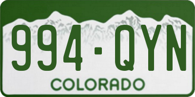 CO license plate 994QYN