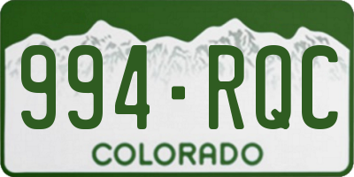 CO license plate 994RQC