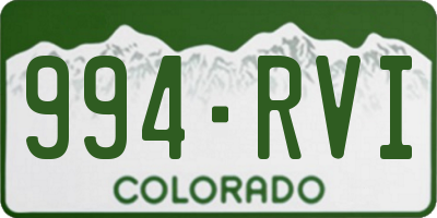 CO license plate 994RVI