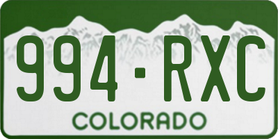 CO license plate 994RXC