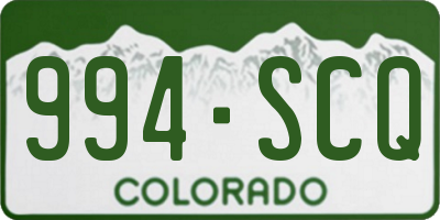CO license plate 994SCQ