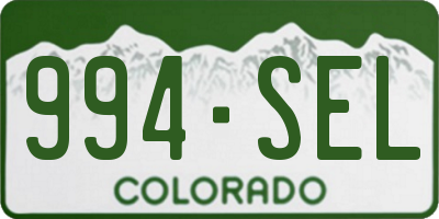 CO license plate 994SEL
