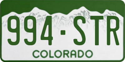 CO license plate 994STR