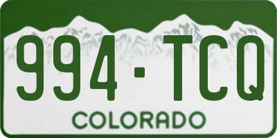 CO license plate 994TCQ