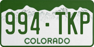 CO license plate 994TKP
