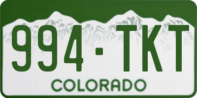 CO license plate 994TKT