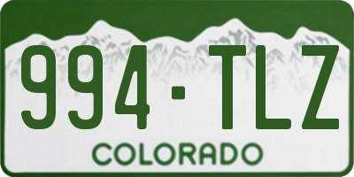 CO license plate 994TLZ