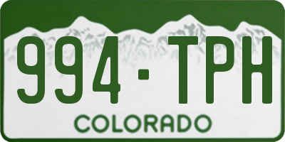 CO license plate 994TPH