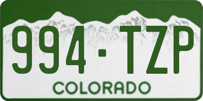 CO license plate 994TZP
