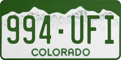 CO license plate 994UFI