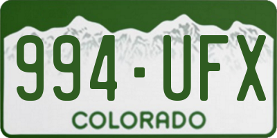 CO license plate 994UFX
