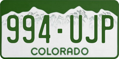 CO license plate 994UJP