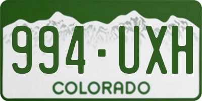 CO license plate 994UXH