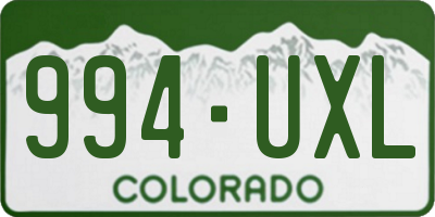 CO license plate 994UXL