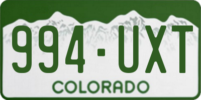 CO license plate 994UXT