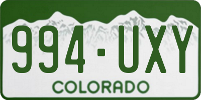 CO license plate 994UXY