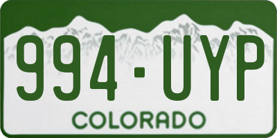 CO license plate 994UYP