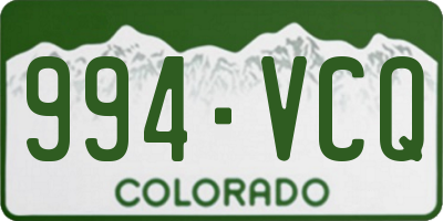 CO license plate 994VCQ