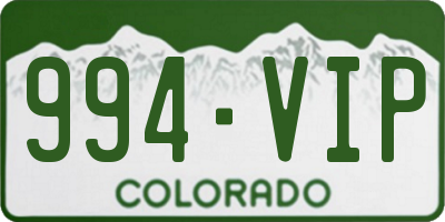 CO license plate 994VIP