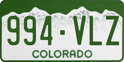 CO license plate 994VLZ