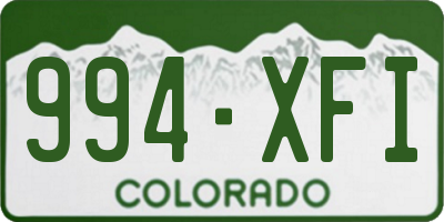 CO license plate 994XFI