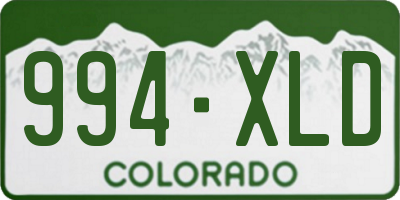 CO license plate 994XLD
