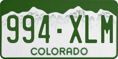 CO license plate 994XLM