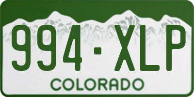 CO license plate 994XLP