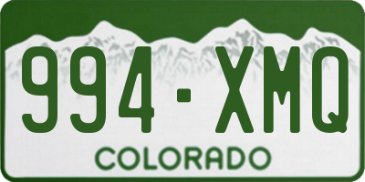 CO license plate 994XMQ