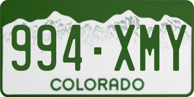 CO license plate 994XMY