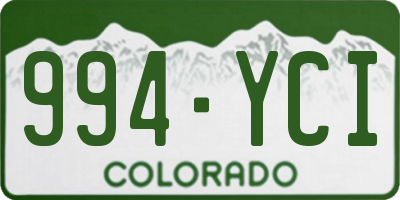 CO license plate 994YCI