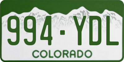 CO license plate 994YDL