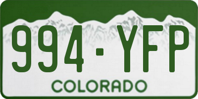 CO license plate 994YFP