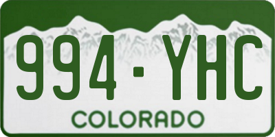 CO license plate 994YHC