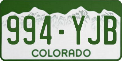CO license plate 994YJB