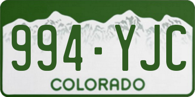 CO license plate 994YJC
