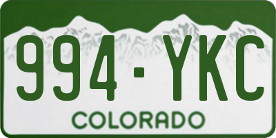 CO license plate 994YKC