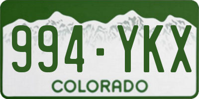 CO license plate 994YKX