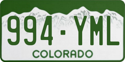 CO license plate 994YML